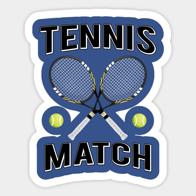 Tennis Match - Cool Tennis Design Sticker by Hariolf´s Mega Store